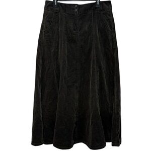 Cabi Y2K Corduroy Flare Maxi Skirt Sz 10 Olive Military Green Fall Staple Classi